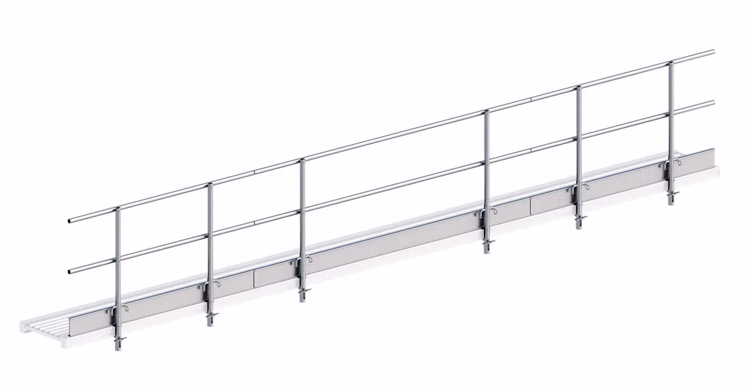 Protezione laterale Layher per trave in alluminio 600, lunghezza 7,10 m