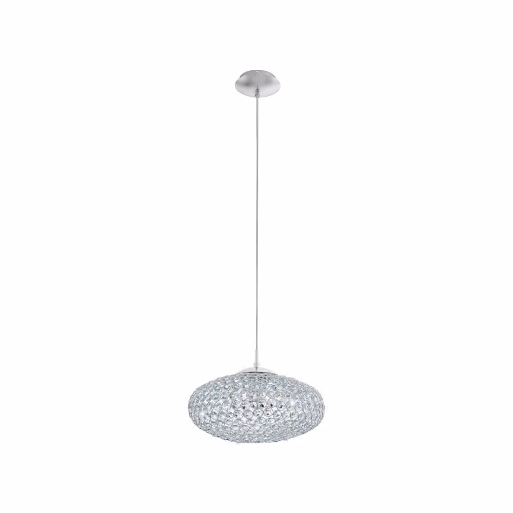 Eglo 95286 Lampada a sospensione in cristallo Clemente Ø 35cm cromo chiaro
