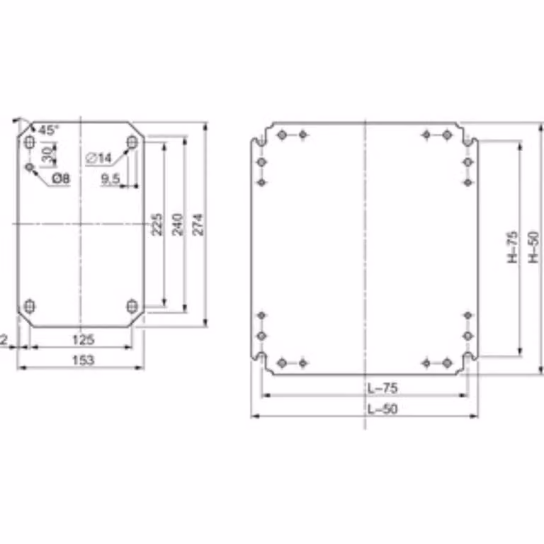 Schneider Electric Piastra di montaggio semplice H250xL400mm in acciaio zincato NSYMM2540