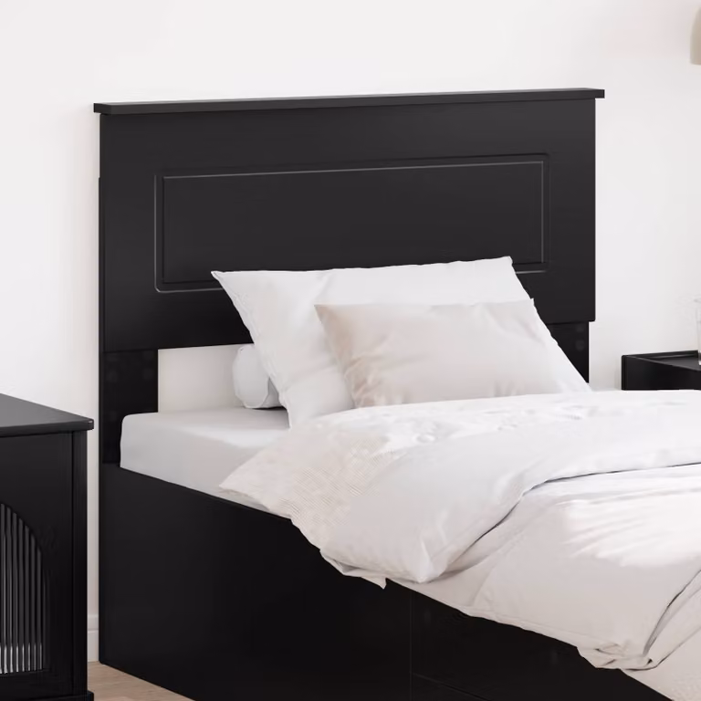 Testiera per letto moderna vidaXL in legno ingegnerizzato rovere nero