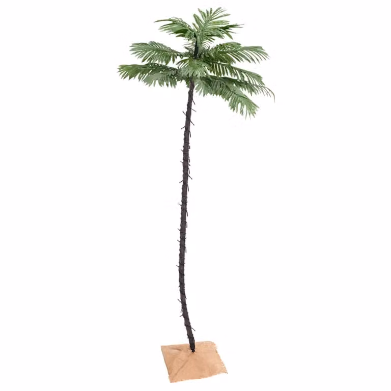 The Living Store Palma artificiale con 192 LED Bianco caldo 300 cm