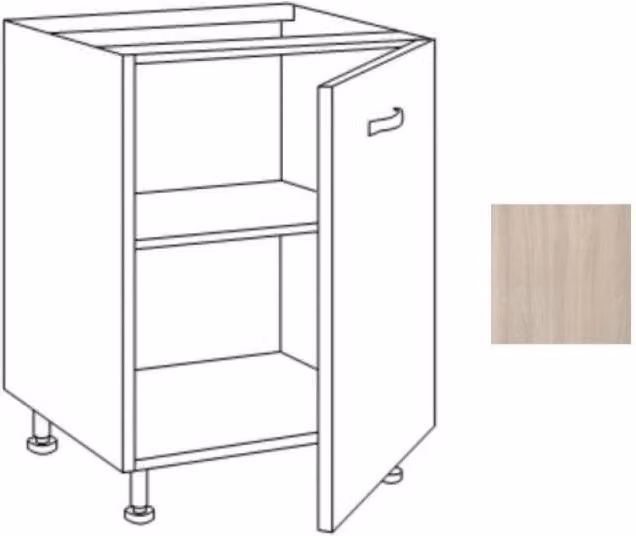 Base cucina con anta 60x50x85H colore olmo