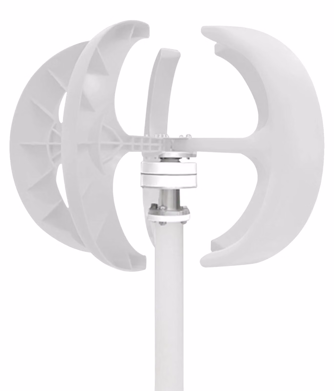Generatore eolico, potenza 600W, design a 5 pale, colore bianco
