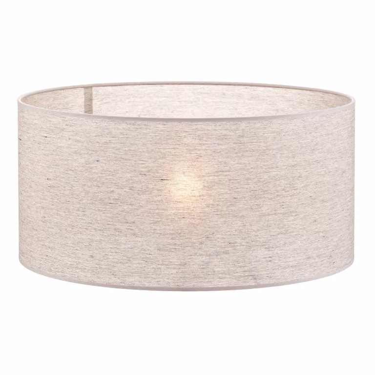 Paralume Roller, grigio, Ø 50 cm, altezza 24 cm Roller Duolla, Alluminio / Grigio / Zincato, Tessuto / Stoffa / Seta
