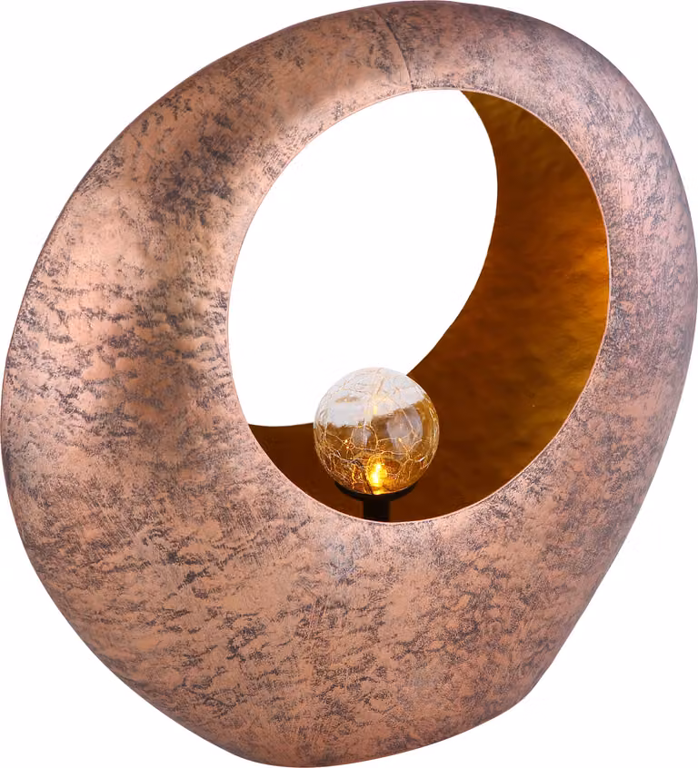Globo Lighting Luce solare in metallo color ottone, LED