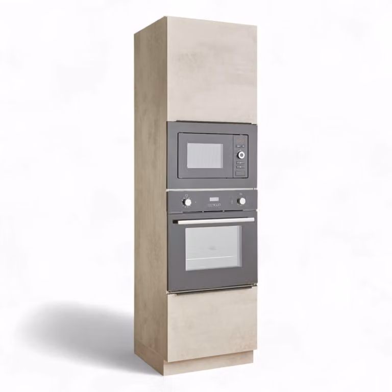 SANIBEL - Armadio a muro alto, progettato per ospitare forno e microonde, modello Chromix
