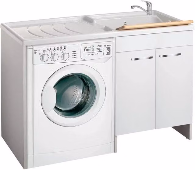 Lavatoio Classica con coprilavatrice 124x60 - Vasca a destra