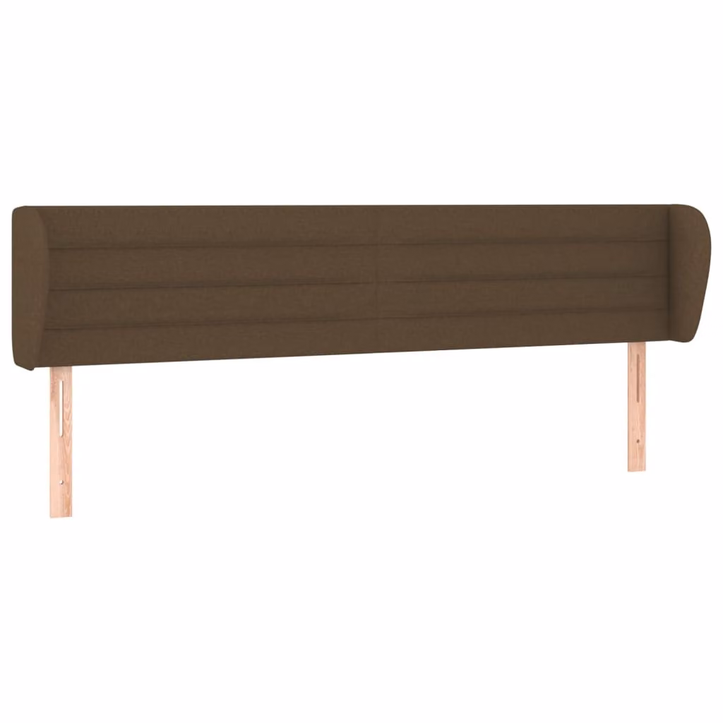 Testiera ad Orecchio Marrone Scuro 183x23x78/88 cm in Tessuto