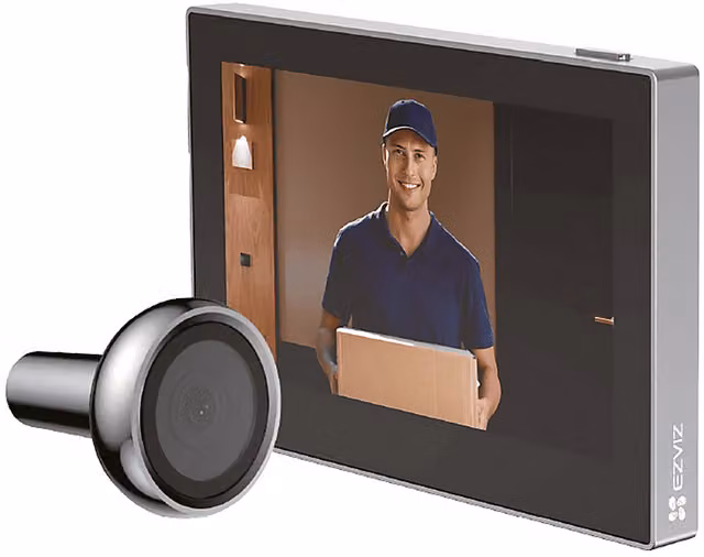 Spioncino Digitale Ezviz HP2 con Display 4,3 pollici e Wi-Fi, Colore Silver