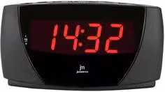 Sveglia Lowell JUSTAMINUTE con funzione snooze, colore nero, modello JE5111N