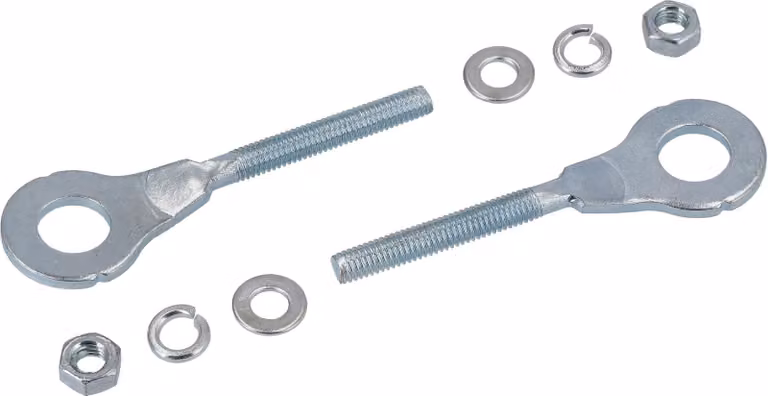Set: forcellone 2x tendicatena, versione rinforzata, zincata - Simson S50, S51, SR50, S70, SR50, SR80, KR51, S53, S83