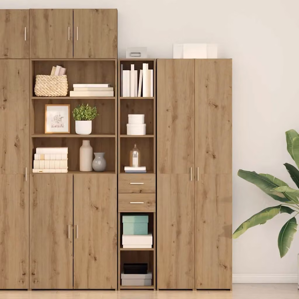 Libreria moderna vidaXL in legno color marrone L/P/H: 30 x 42.4 x 185.2 cm