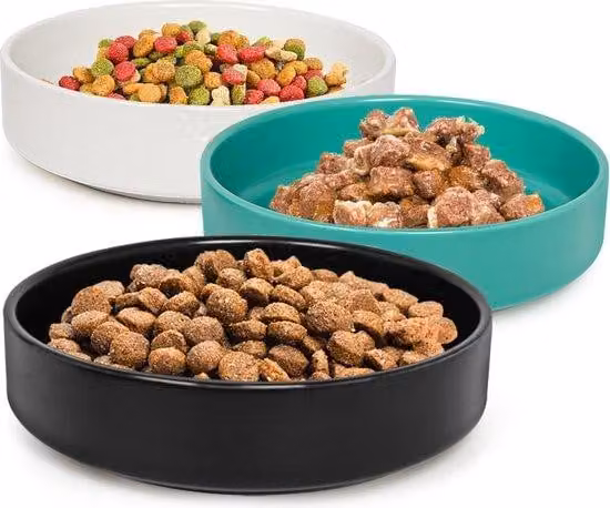 Set di ciotole in Vetroceramica per gatti, 3 pezzi, Vetroceramica, gatto, ciotola per l'acqua, ciotola per gatti, set