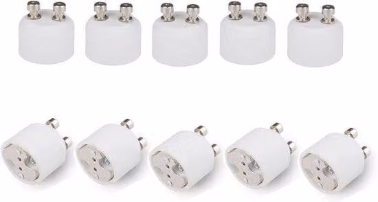 Adattatore GU10 a MR16 - Convertitore per portalampada, 230V, 10A, 2,5 cm, bianco