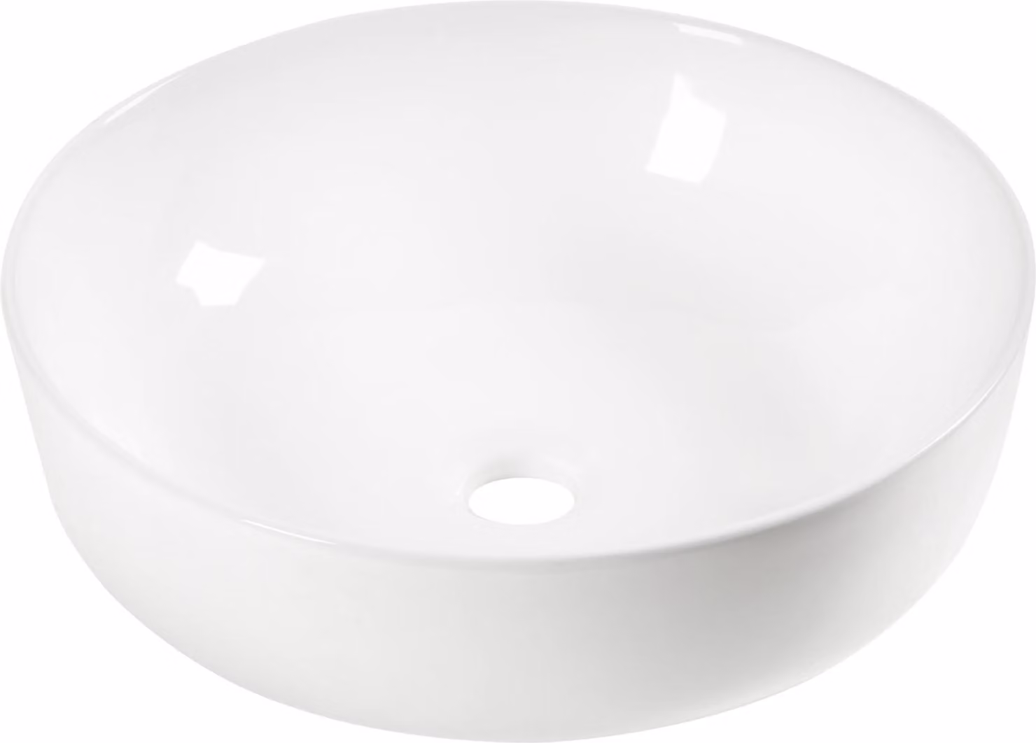 Kerra | Lavabo - Lavabo Kr-98 - 41,5X13 Cm - Bianco lucido - Compatto, moderno, stile Loft