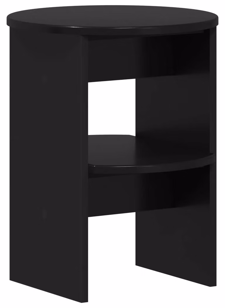 Mobile laterale Nero Ø40 x 50 cm Legno ingegnerizzato
