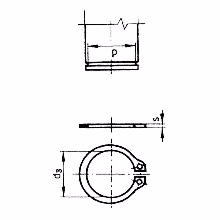 TOOLCRAFT 9 D471 194748 Anelli di sicurezza Diametro interno: 8,4 mm DIN 471 Acciaio per molle 100 pz.