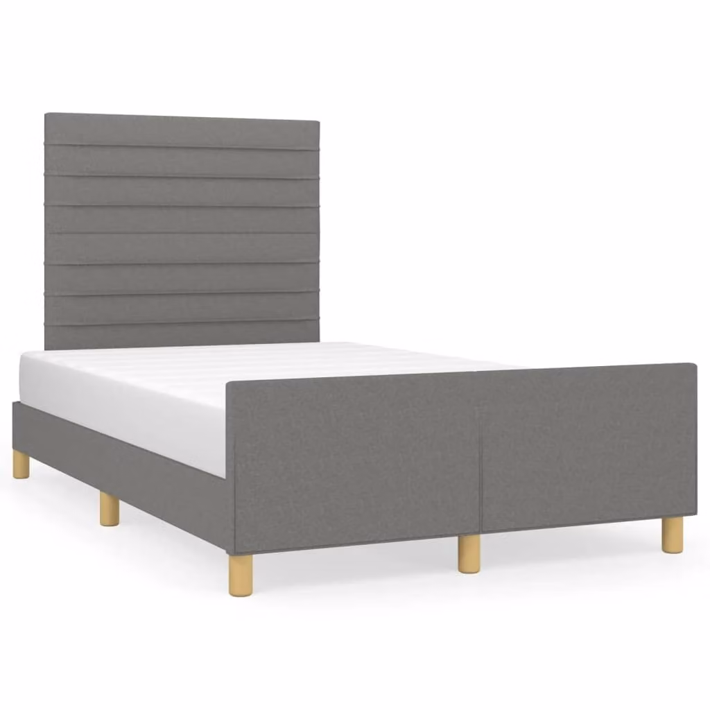 Giroletto senza Materasso Grigio Scuro 120x200 cm Tessuto