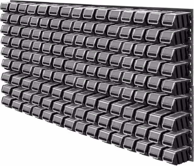 Pannello portautensili da parete KADAX in plastica nero e rosso L: 156 cm, H: 78 cm
