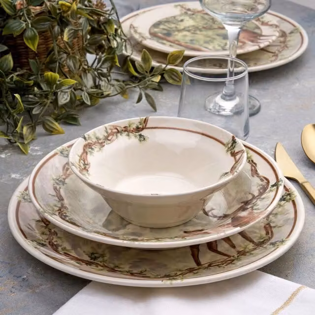 Servizio piatti DMORA Ninose in ceramica, set da 24 pezzi, multicolore
