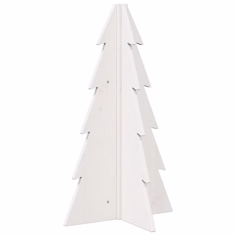 Albero di Natale Decorativo Bianco 69,5 cm in Legno di Pino