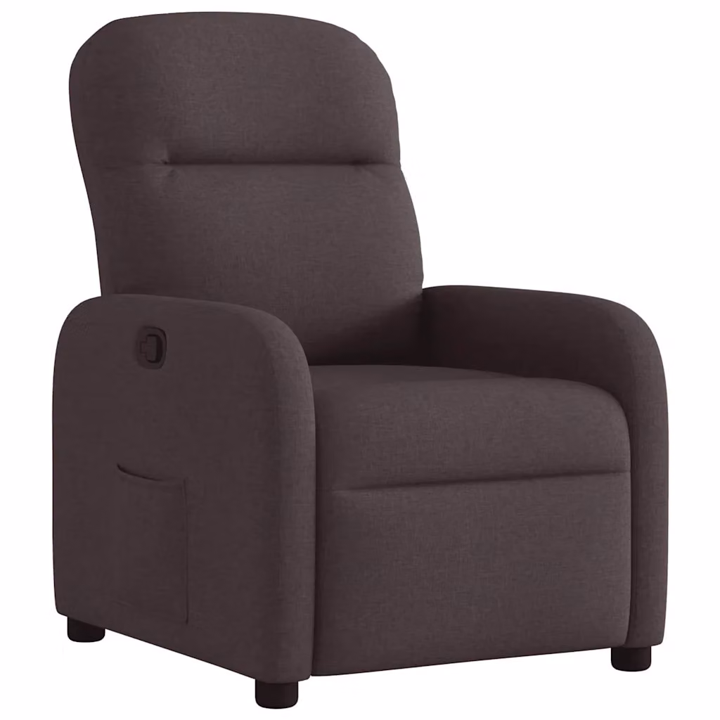 Poltrona Reclinabile Relax vidaXL in Tessuto Marrone con Braccioli e Regolazione Manuale – 2