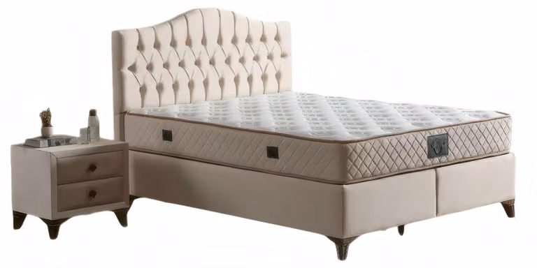 Bett mit Stauraum Schlafstelle Komfortdoppelbett Schlaflager Komfortbett