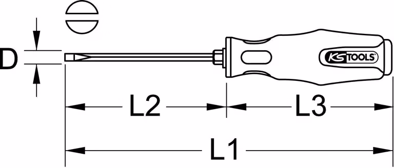 KS Tools 153.1003 Slotted screwdriver