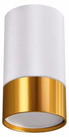 Lampada a soffitto decorativa, bianca e dorata, PUZON GU10 35W IP20, Ideus 04122