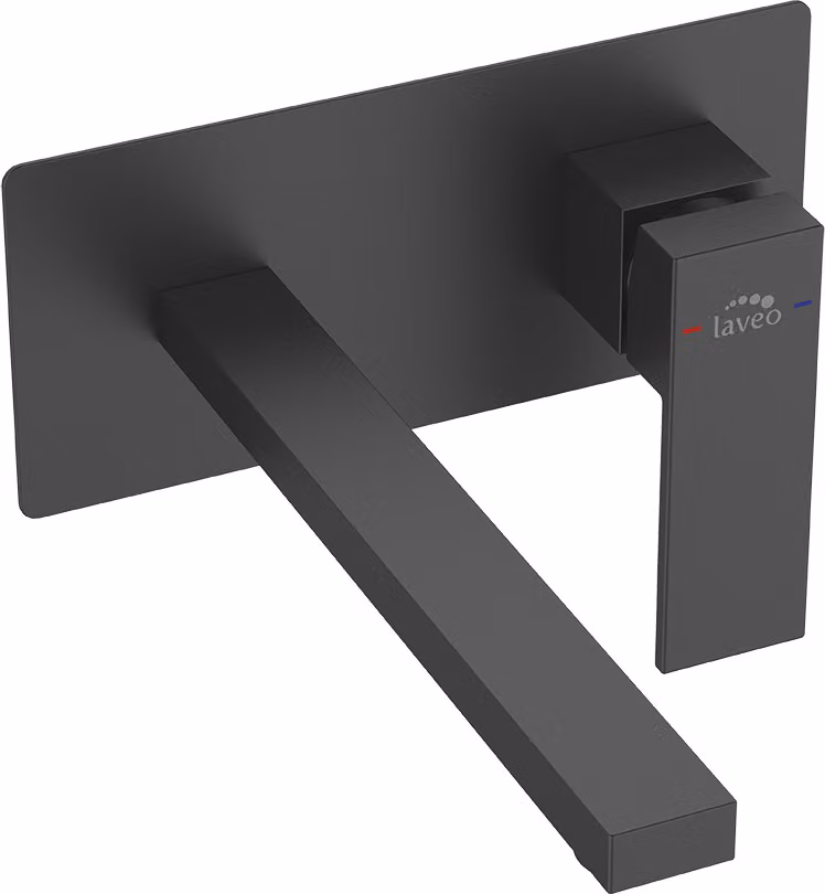 Rubinetto per lavabo Da incasso in Vetroceramica Nero Laveo Kvadrato