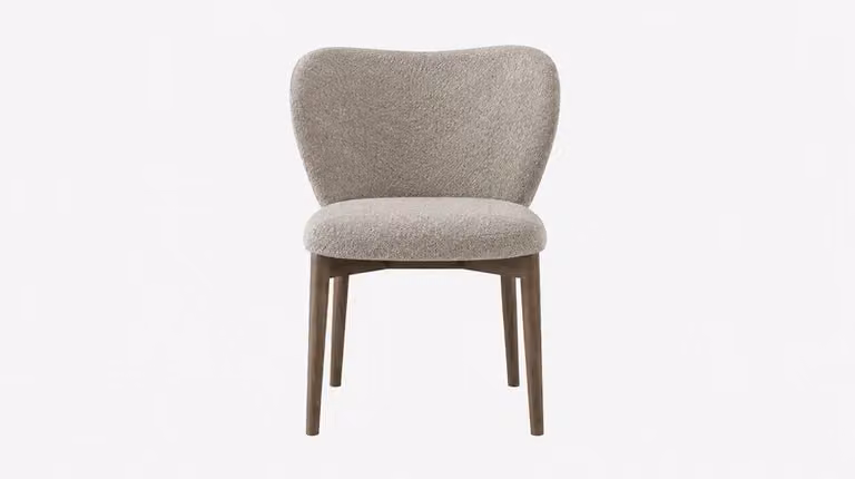 Sedia, comoda, pratica, compatta, color beige, stile moderno, nuova