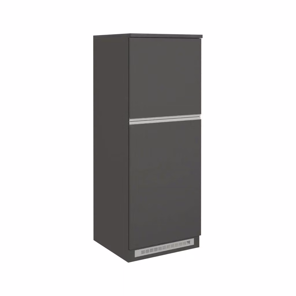 Dispensa da cucina Mesarthim DMORA, Mobile multiuso con vano porta frigo e 2 ante, Antracite, L: 60 cm, H: 165 cm – 2