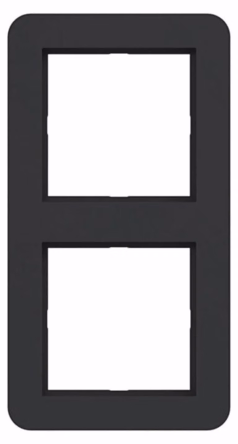 Cornice Hager doppia C.1 WAD7200BM nero notte opaco