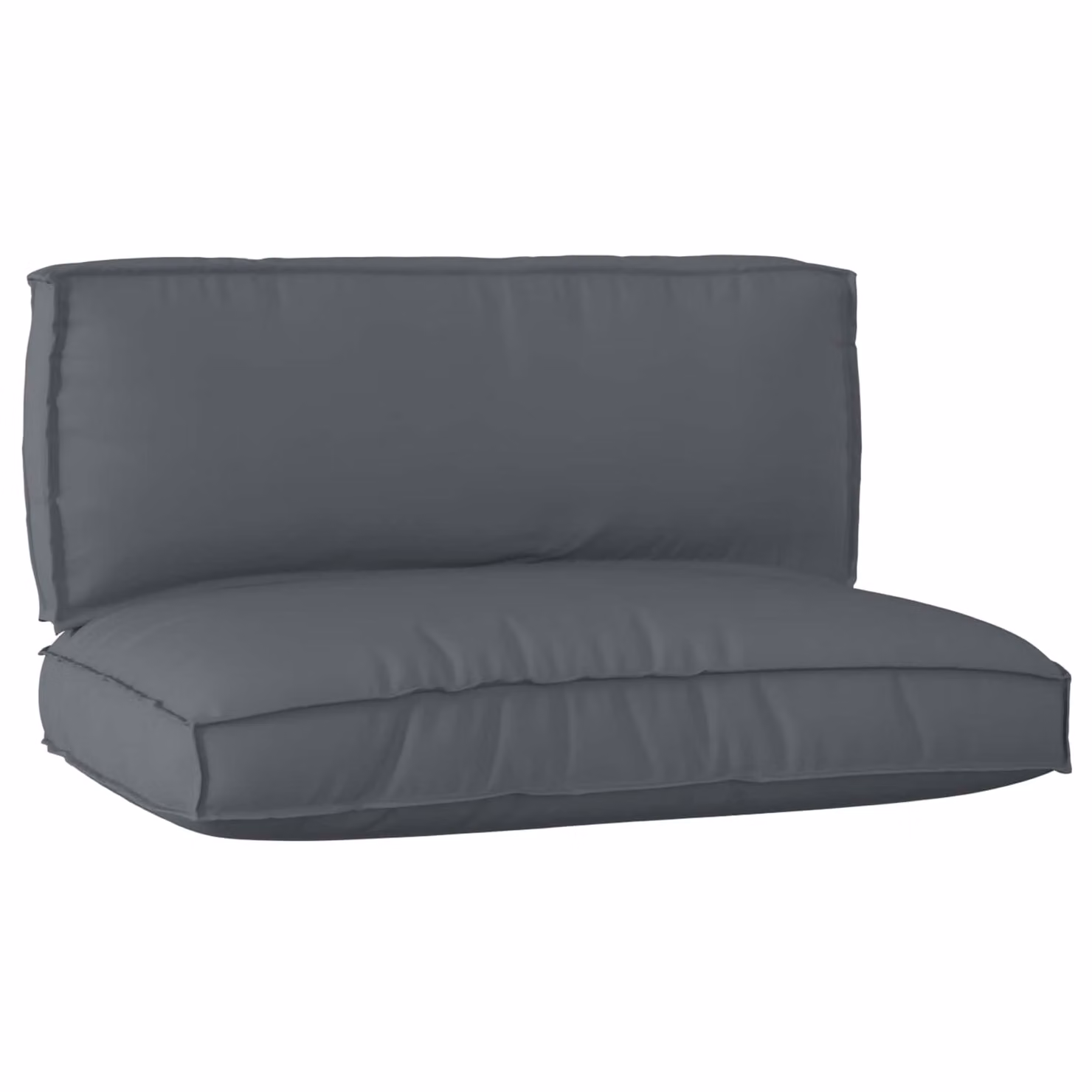vidaXL Set di Cuscini per Pallet in Tessuto Oxford Antracite, Impermeabili e Idrorepellenti, L/P/H: 120 x 120 x 12 cm