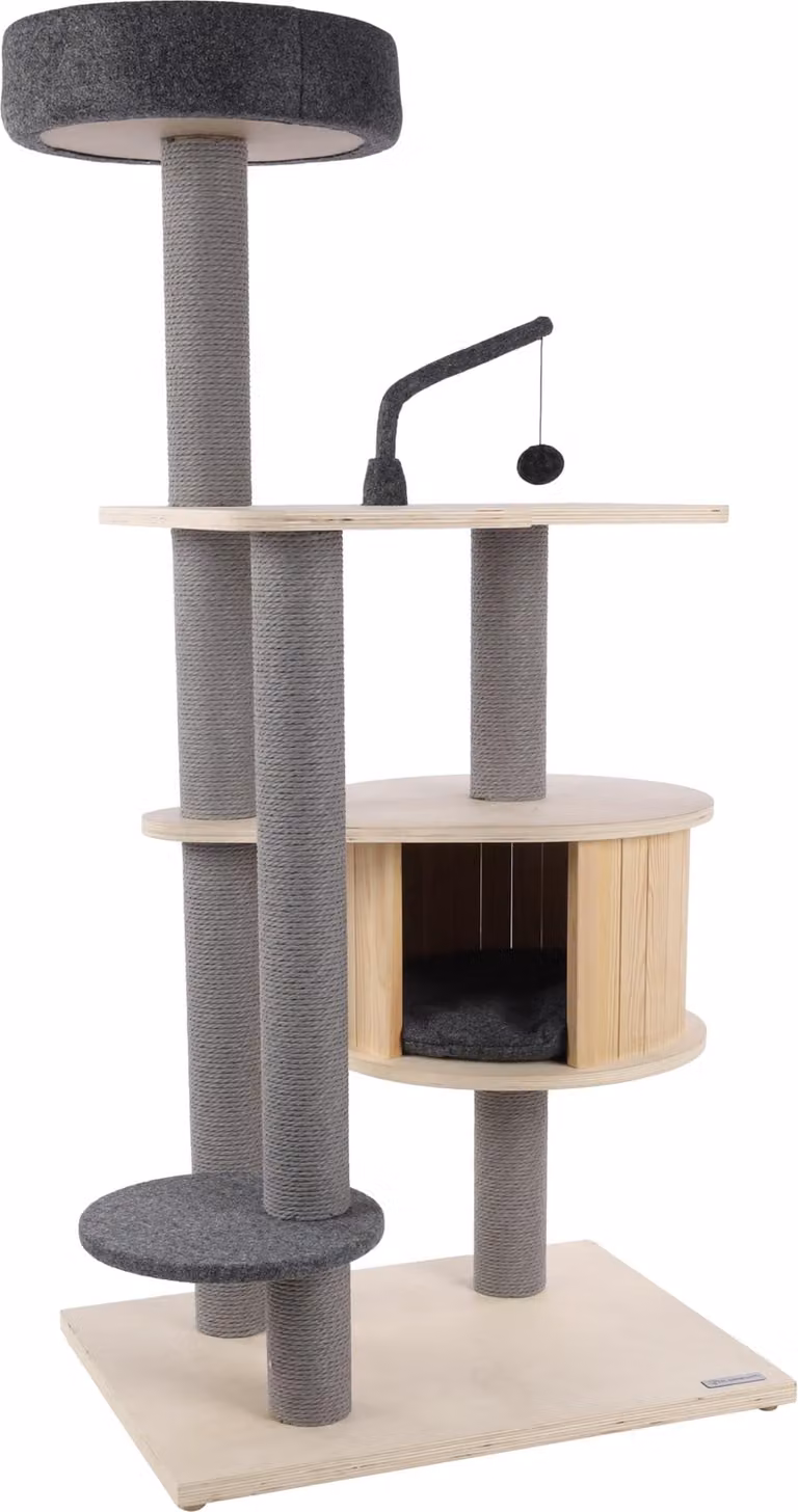 Albero per graffi Flamingo, modello Kandis, colore grigio/beige