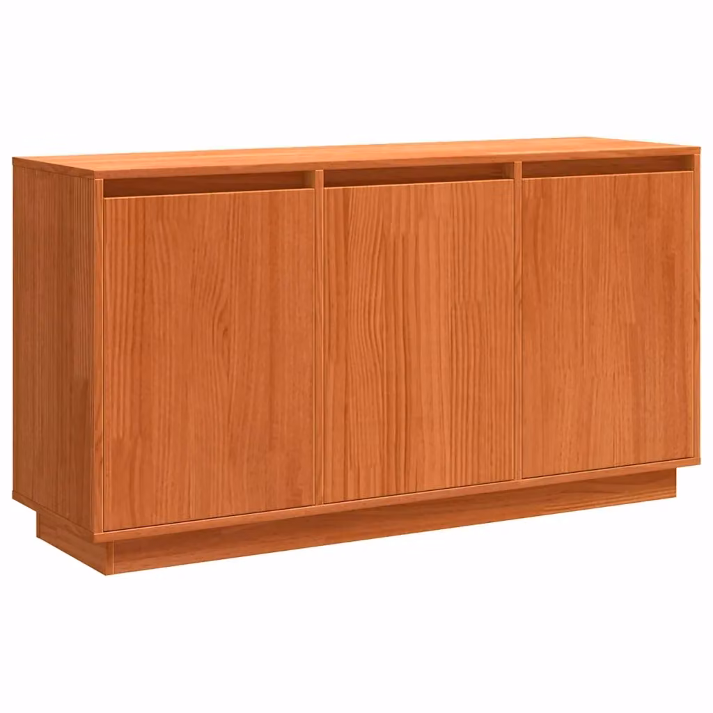 Credenza moderna vidaXL in pino massello marrone L: 111 cm, P: 34 cm, H: 60 cm – 2