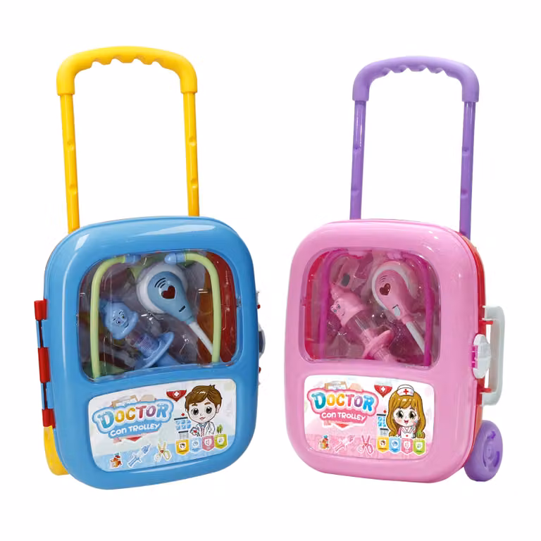 TU GIOCHI Set Doctor con Trolley Multicolore per Bambini dai 3 Anni in su