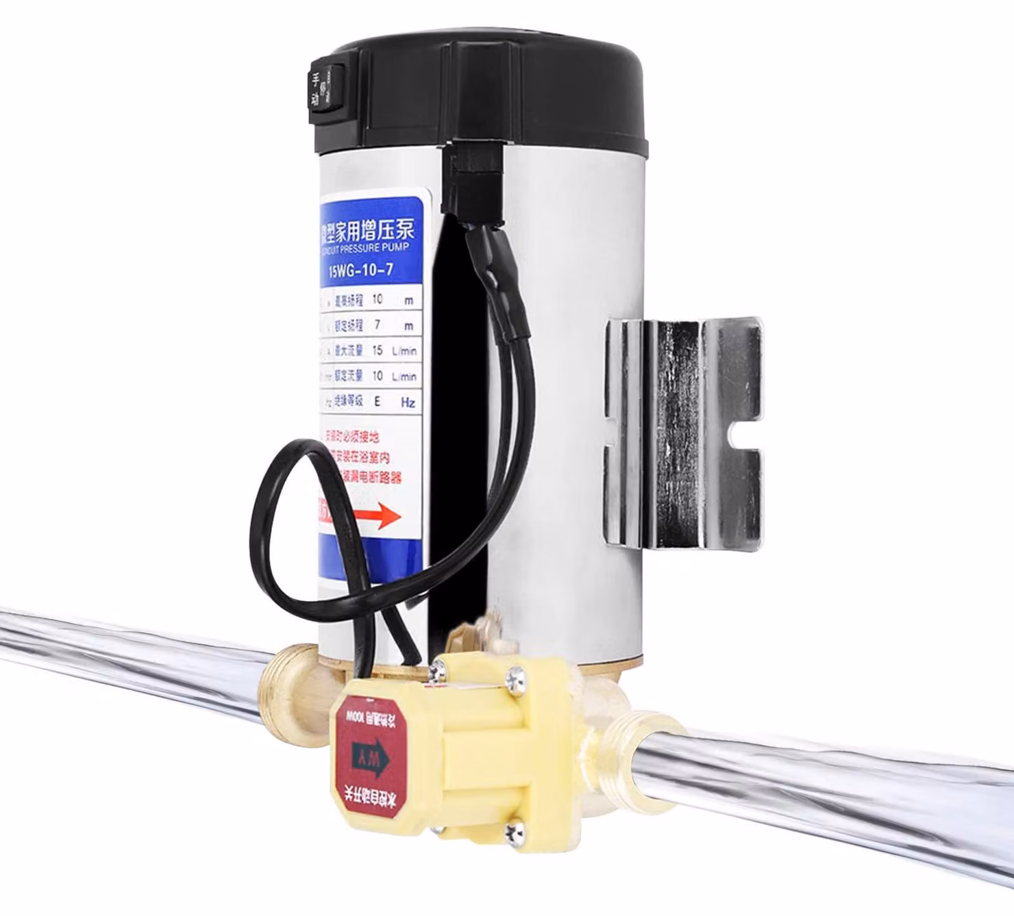 Pompa potenziatrice per uso domestico, 220 V, 100 W, in acciaio inossidabile, per tubazioni idrauliche