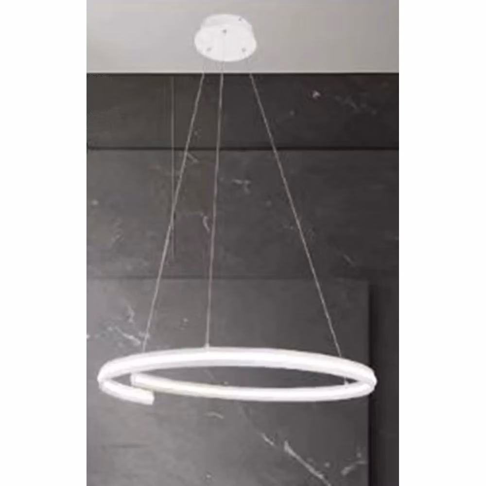 Lampadario a sospensione LED moderno Trade Shop a semicerchio in alluminio bianco, luce 4000K, 100W, L: 70 cm – 2