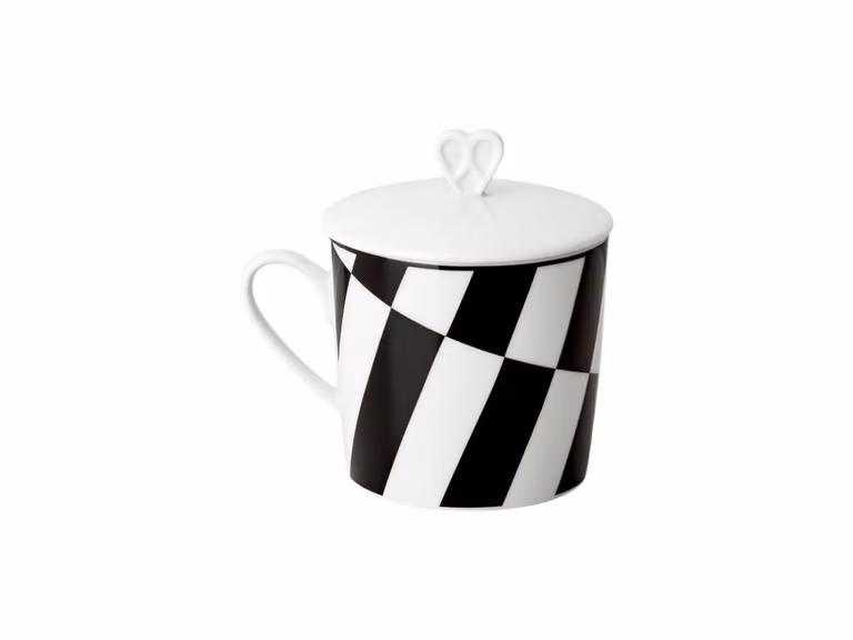 Home Monochrome Stripes Tazza - con Manico e Coperchio