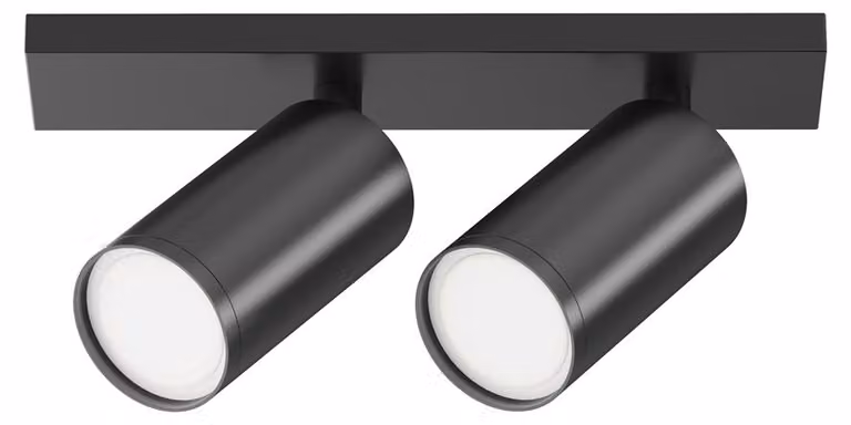 Faretto da soffitto FOCUS S nero 2xGU10x10W in alluminio, dimensioni: 12x6x34,4 cm, IP20 Maytoni