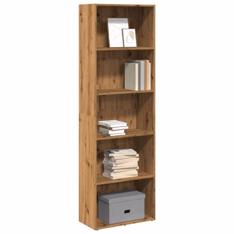 Libreria moderna vidaXL in legno multistrato e MDF color marrone, L: 60 cm, P: 30 cm, H: 189 cm