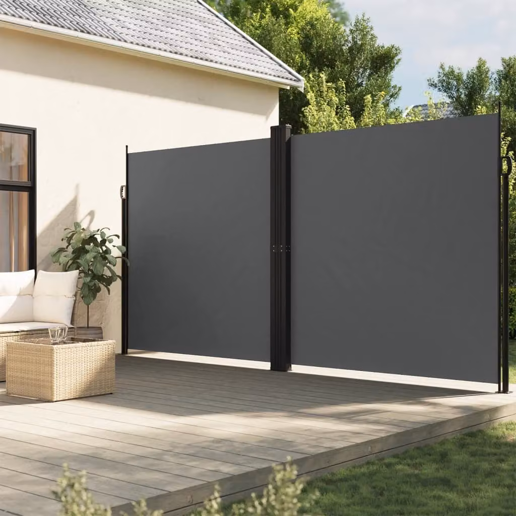 Maison Exclusive - Tenda da sole laterale estensibile, antracite, 220x1200 cm