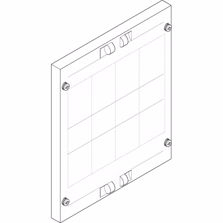 Piastra di copertura ABN 250 x 300 mm 1FB/2RE per NH00 / NH000 su traversa di montaggio/collettore FAP12709N
