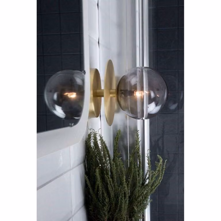 Globen Lighting Applique da parete ART DECO, dimmerabile, Ottone / Oro, Soggiorno / Sala da pranzo, Metallo, Design, Applique