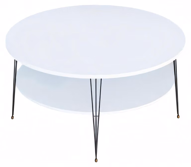 Moderner weißer Couchtisch aus Holz mit stilvollem Design