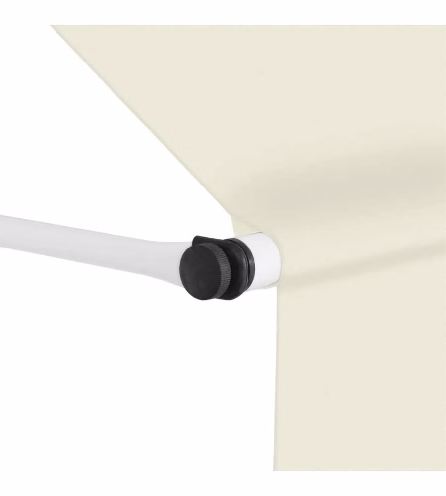 vidaXL Tenda da Sole Retrattile Manuale con Bracci Pieghevoli in Acciaio e Tessuto in Poliestere, Beige, L: 300 cm – 2