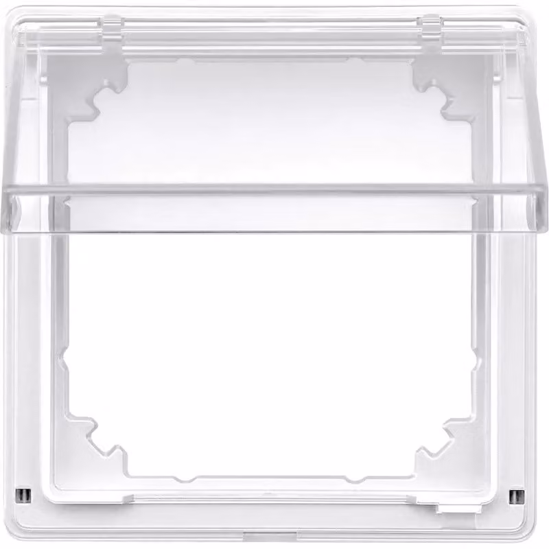 Anello distanziatore con coperchio ribaltabile trasparente, bianco polare, AQUADESIGN