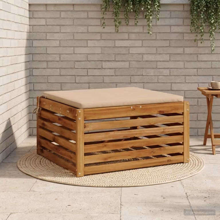 Cuscino per sedia vidaXL SOEST in poliestere con rivestimento lavabile e resistente ai raggi UV, colore sabbia o grigio