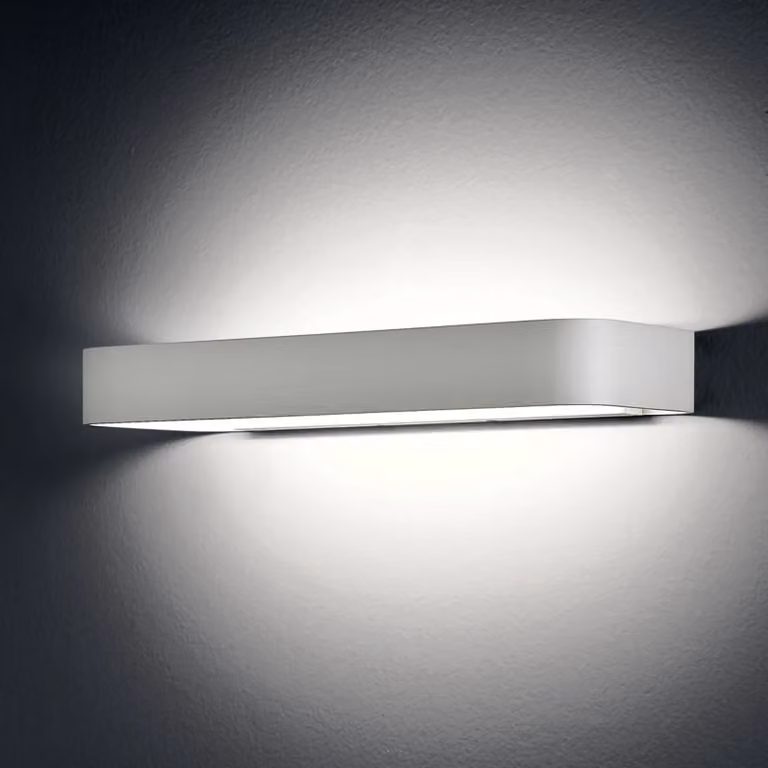 Egger Licht Applique da parete a LED HENRY, Bianco / Opale, Corridoio, Alluminio, Moderno, Applique a LED